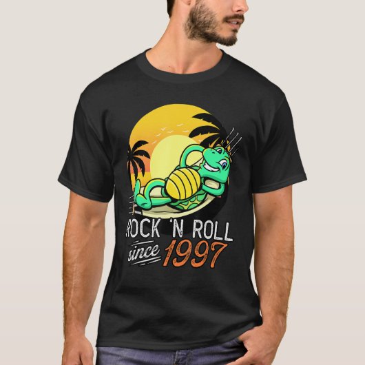 T-shirt Rock 'n Roll depuis 1997 Relaxing Turtle Hommes Fe (Devant)