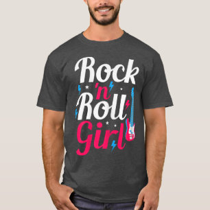 T-shirt Rock N Roll Girl Retro 80s 90s Thématique Party Gu