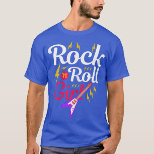 T-shirt Rock N Roll Girl Retro 80s 90s Thématique Party Gu