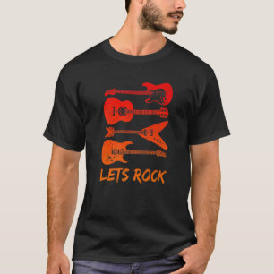 T-shirt Rock n Roll Guitare Rétro Hommes Femmes Prem