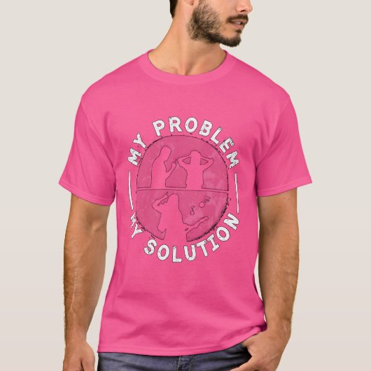 T-shirt Rock N Roll My Problem My Solution Pictogram Mom r (Devant)