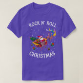 T-SHIRT ROCK N ROLL NOËL NOIR  (Design devant)