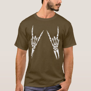 T-shirt Rock n Roll Skeleton Cool main Halloween Rock 2778