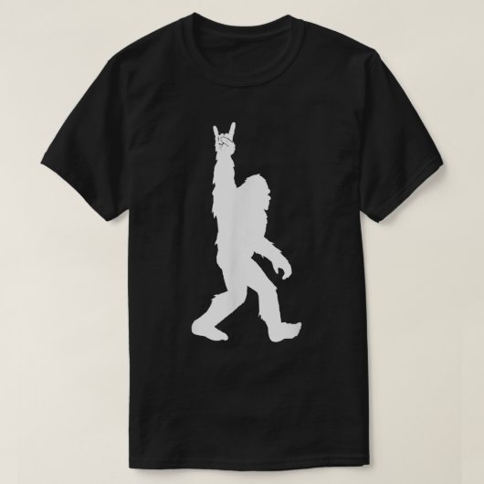 T-shirt Rock On Bigfoot Silhouette (Design devant)