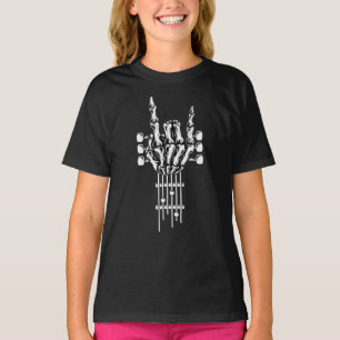 T-shirt Rock On Guitar Neck Concert Band Tee - shirts Pour