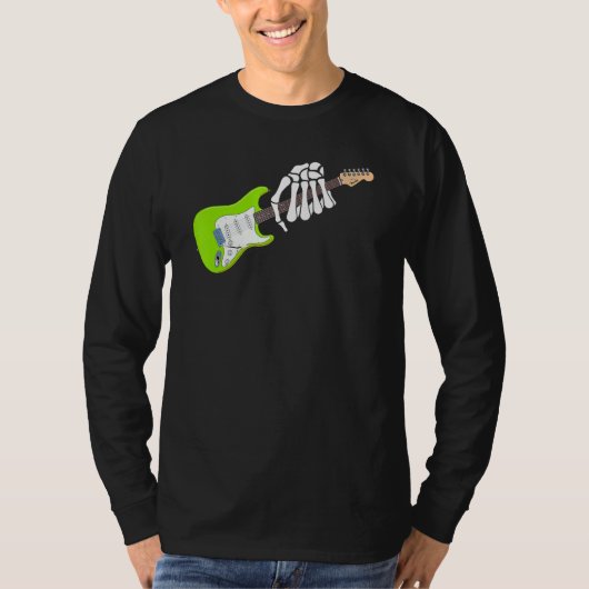 T-shirt Rock On Guitar Neck - With A Sweet Rock & Roll Ske (Devant)