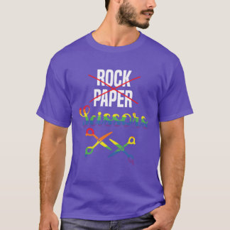 T-shirt Rock Paper Scissors Funee Homoseual friend