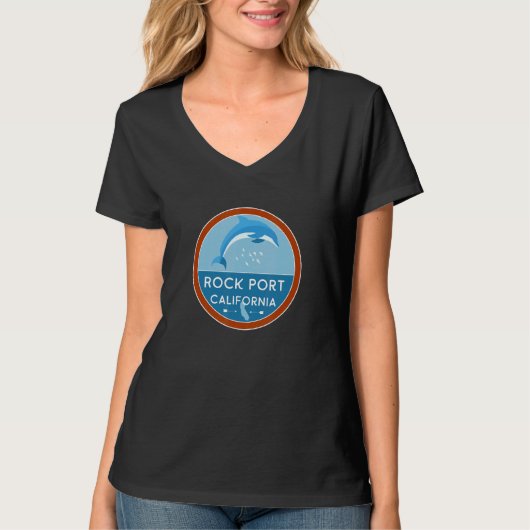 T-shirt Rock Port California Jumping Dolphin CA Vacation S (Devant)