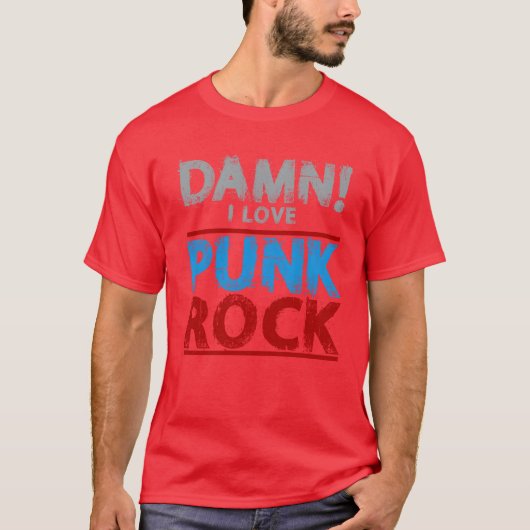 T-shirt Rock Punk rétro (Devant)