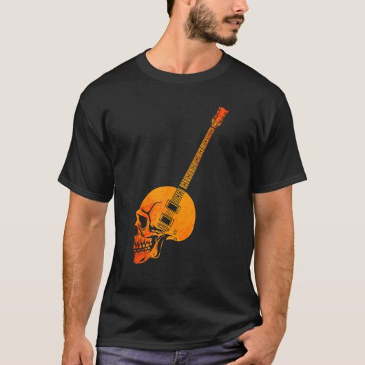T-shirt Rock Retro Rock & Roll Guitare Player Rock and Rol (Devant)