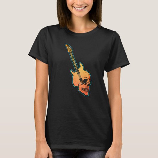 T-shirt Rock Retro Rock & Roll Guitare Player Rock and Rol (Devant)