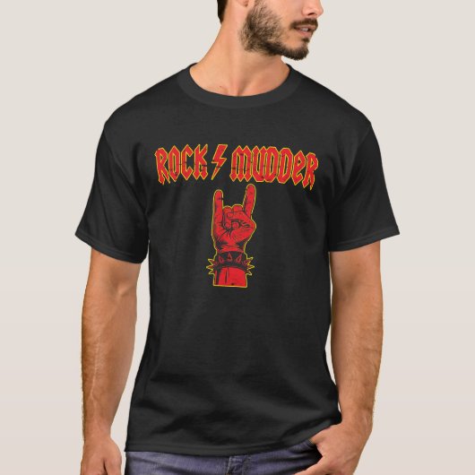 T-shirt Rock & Roll Devil Salutations Rocker Rock Mot (Devant)