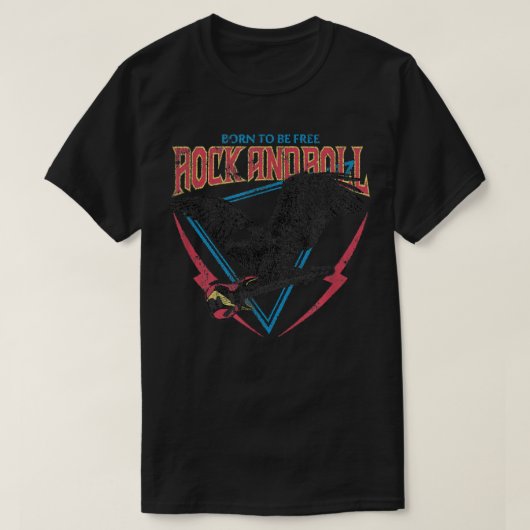 T-shirt Rock & Roll Guitar Eagle Music (Design devant)