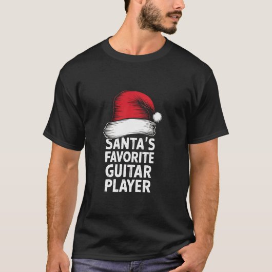 T-shirt Rock Roll Noël Santa Claus Guitare (Devant)