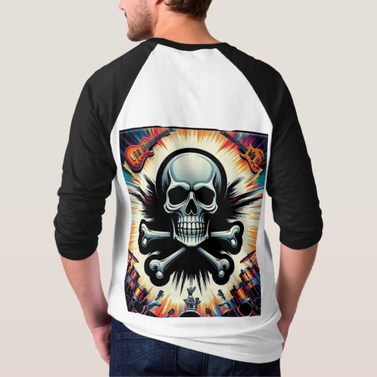 T-shirt Rock & Roll Skull Festival (Dos)