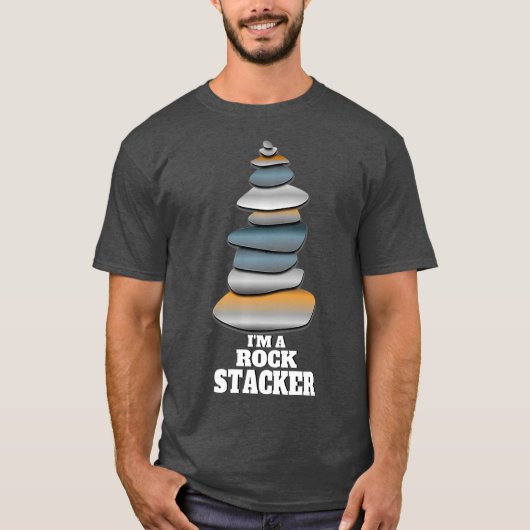 T-shirt Rock Stacking Rock Stacker Cairn Randonnée Don (Devant)