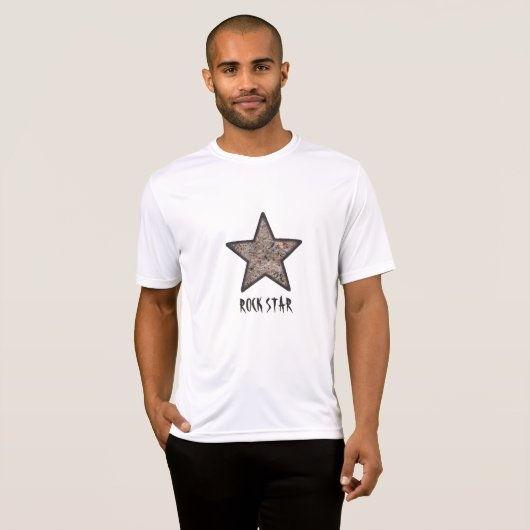 T-shirt Rock Star Cool Rock Texture avec texte personnalis (Devant entier)