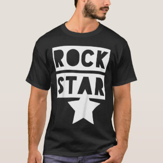 T-shirt Rock Star monochrome pour garçons et filles de Roc