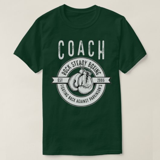 T-shirt Rock Steady Boxing Coach Combattre Parkinsons (Design devant)