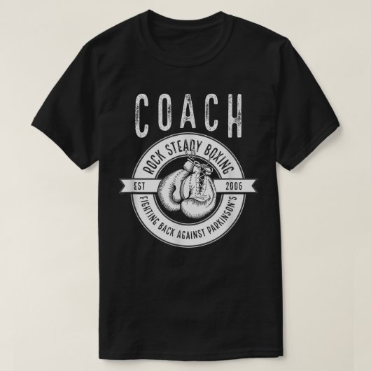 T-shirt Rock Steady Boxing Coach Fight Parkinson's 253 (Design devant)