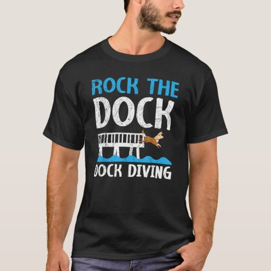 T-shirt Rock The Dock Dock Diving Canine Water Sport Dock (Devant)