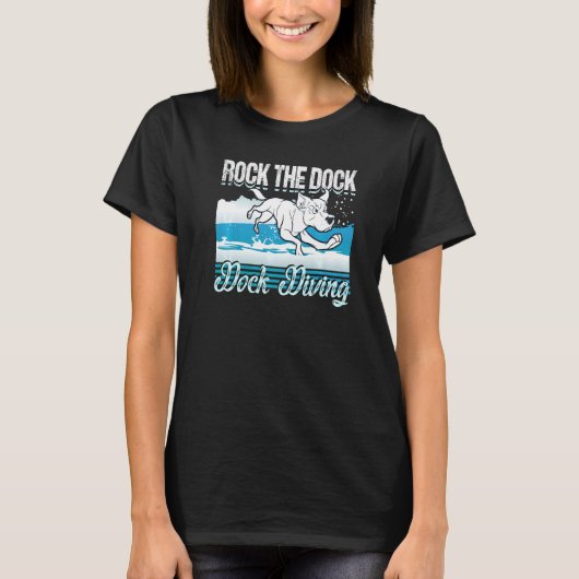 T-shirt Rock the Dock  Dock Diving  Dog Lover Premium (Devant)