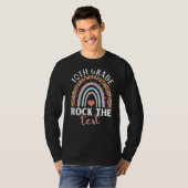 T-shirt Rock The Test 10th Grade Test Jour Enseignant Rain (Devant entier)