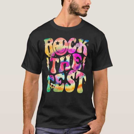 T-shirt Rock The Test Day Retro Hippie Motivationa (Devant)
