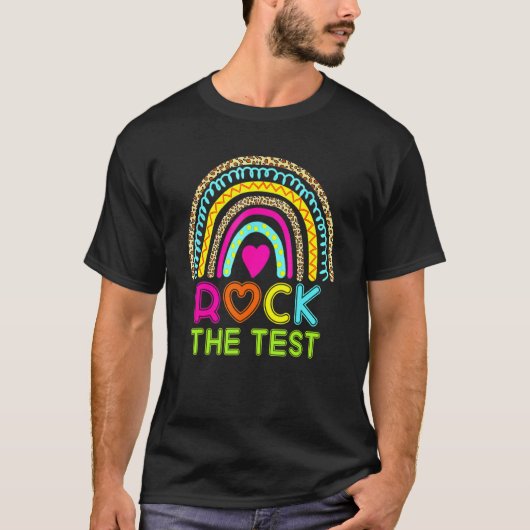 T-shirt Rock The Test Day Teacher Student Testing Day (Devant)