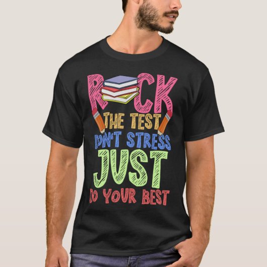 T-shirt Rock The Test Enseignant Test Jour Test Enseignant (Devant)