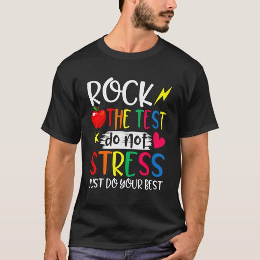 T-shirt Rock The Test Enseignant Test Jour Test Enseignant (Devant)