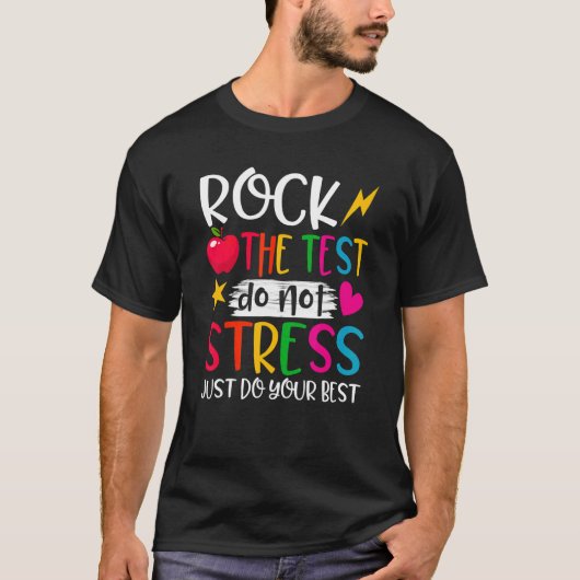 T-shirt Rock The Test Enseignant Test Jour Test Enseignant (Devant)