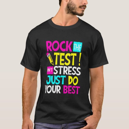 T-shirt Rock The Test Enseignant Test Jour Test Enseignant (Devant)
