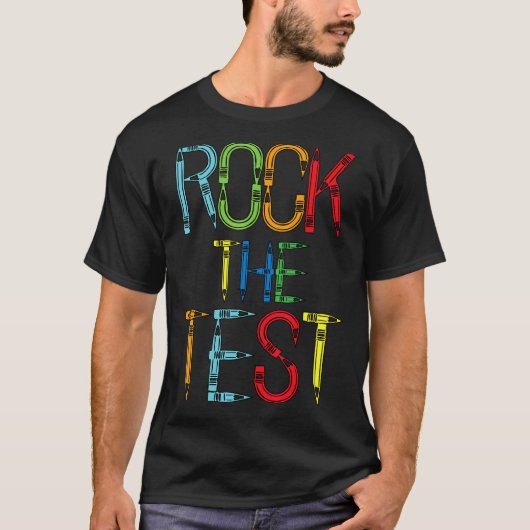 T-shirt Rock The Test Enseignant Test Jour Test Enseignant (Devant)