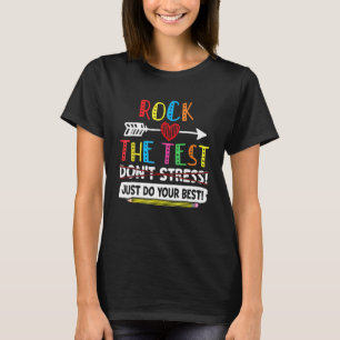 T-shirt Rock The Test Funny School Professeur Plaisanterie
