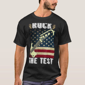 T-shirt Rock The Test Guitare Enseignant Jour de test