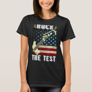 T-shirt Rock The Test Guitare Enseignant Jour de test