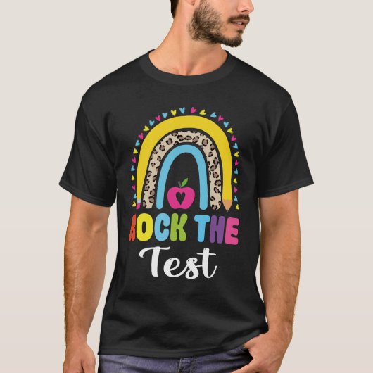 T-shirt Rock The Test Test Day Teacher Testing Da T-Shirt- (Devant)