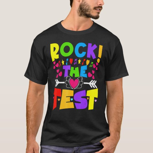 T-shirt Rock The Test Test For Teachers Test Day Teach (Devant)