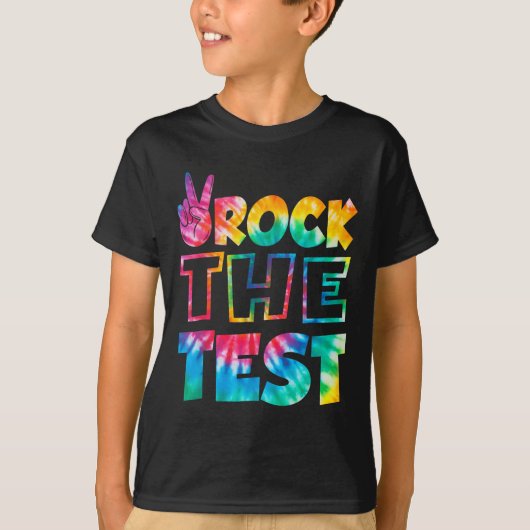 T-shirt Rock The Test Testing Day Retro Motivational Teach (Devant)