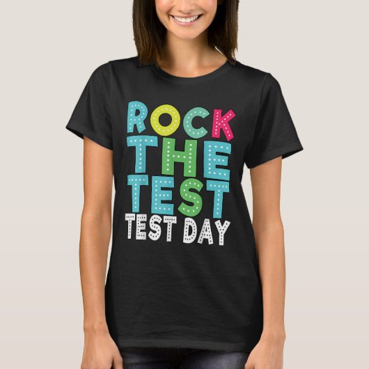 T-shirt Rock The Test Testing Day Staar Motivational Teach (Devant)