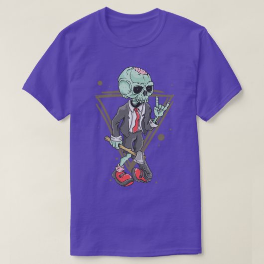 T-shirt Rock Zombie sur (Design devant)