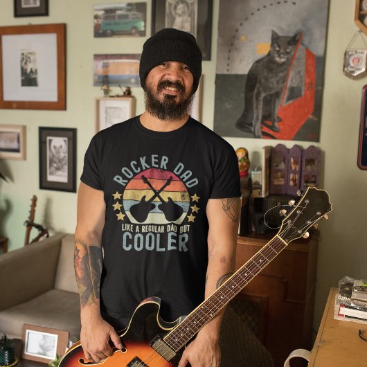 T-shirt Rocker Dad Like a Regular Dad But Cooler