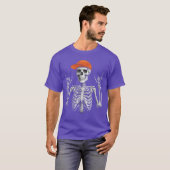 T-shirt Rocker Skeleton Cap Skater Cool Halloween Punk Roc (Devant entier)