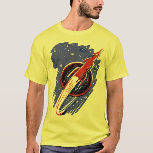 T-SHIRT ROCKET À LA CHEMISE DE LUNE (Devant)