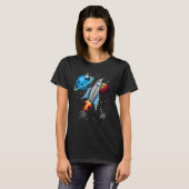 T-shirt Rocket and planets in space (Devant entier)