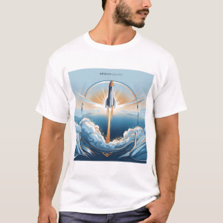 T-shirt Rocket défiant la gravité