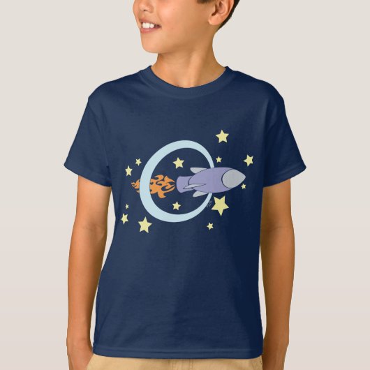 T-shirt Rocket Kids Retro Space (Devant)