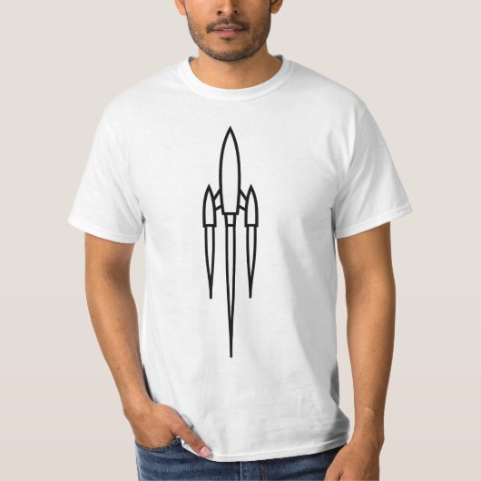 T-shirt Rocket - Noir et Blanc (Devant)