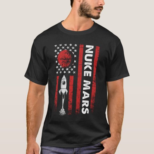 T-shirt Rocket Nuke Mars Astronauts (Devant)